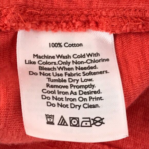 Eddie Bauer Split Neck Knit Top Women’s Size Small Orange 3/4 Sleeves Stretch - Picture 11 of 13